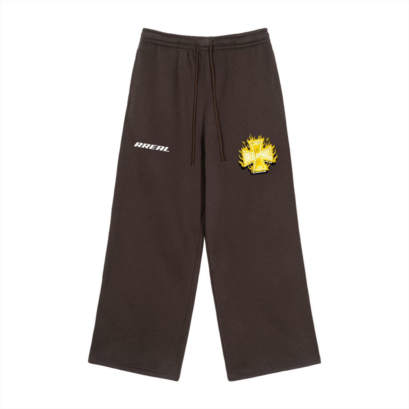 Fleece Drawstring Straight-Leg Sweatpants