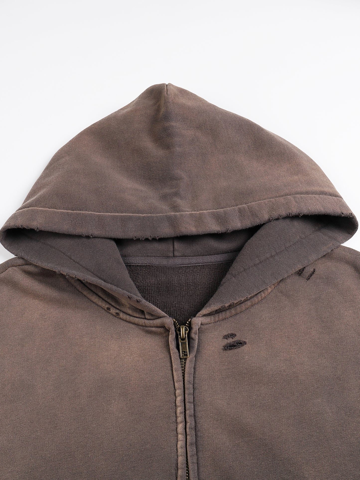 Hand-Frayed Sunfade Zip Hoodie image 8