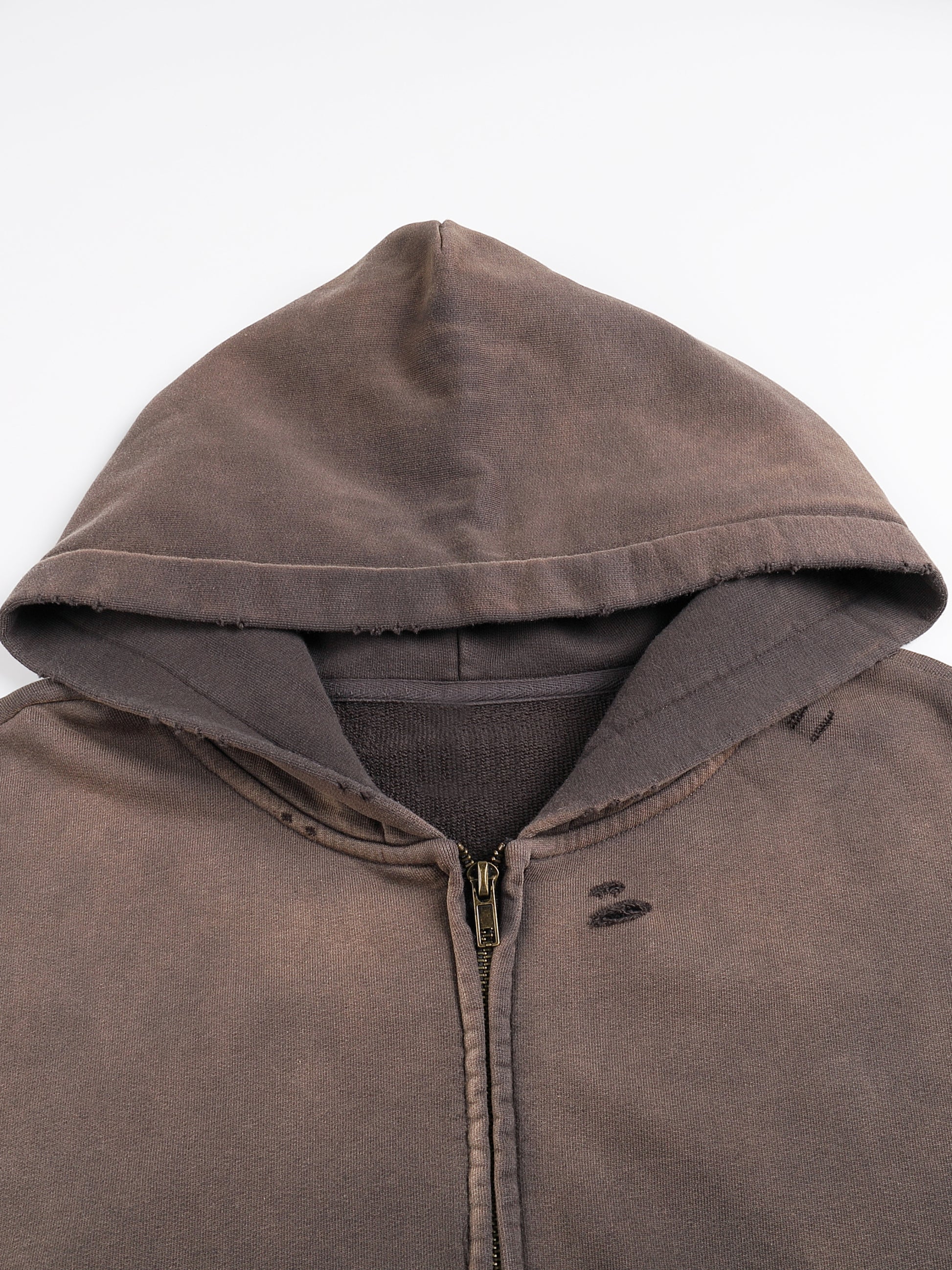 Hand-Frayed Sunfade Zip Hoodie image 8