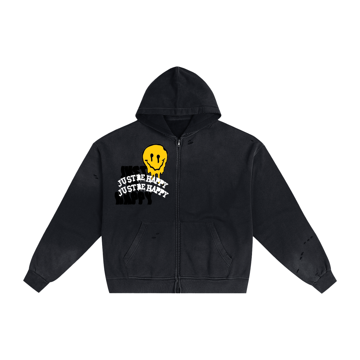 Hand-Frayed Sunfade Zip Hoodie image 12